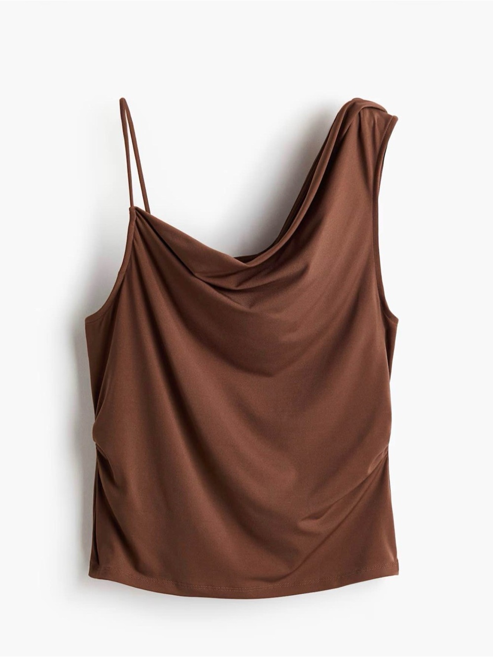 H&M Brown Asymmetrical Draped Cami